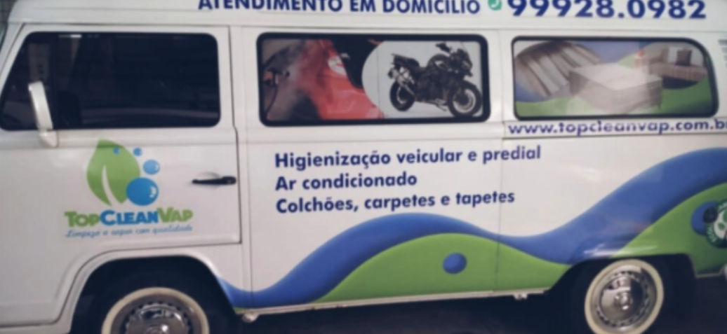 Kombi da TopCleanVap - Higienização veicular e predial, ar-condicionado, colchões, carpetes e tapetes